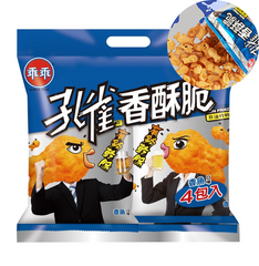 [Kuai Kuai] Crispy Sweet-fish Crackers, Snack 40g x 4/ Pack 乖乖 孔雀香酥脆 香魚口味
