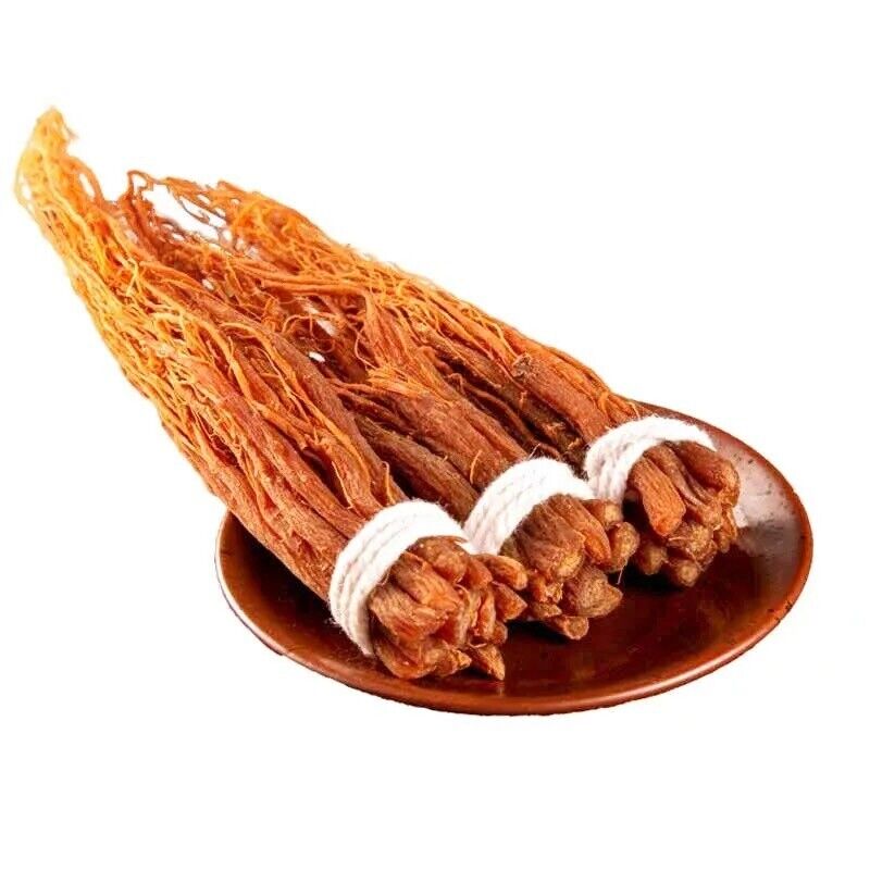 HelloYoung Puer Red Ginseng Roots Changbaishan Panax Ginseng Root Chinese Herbal Herbs