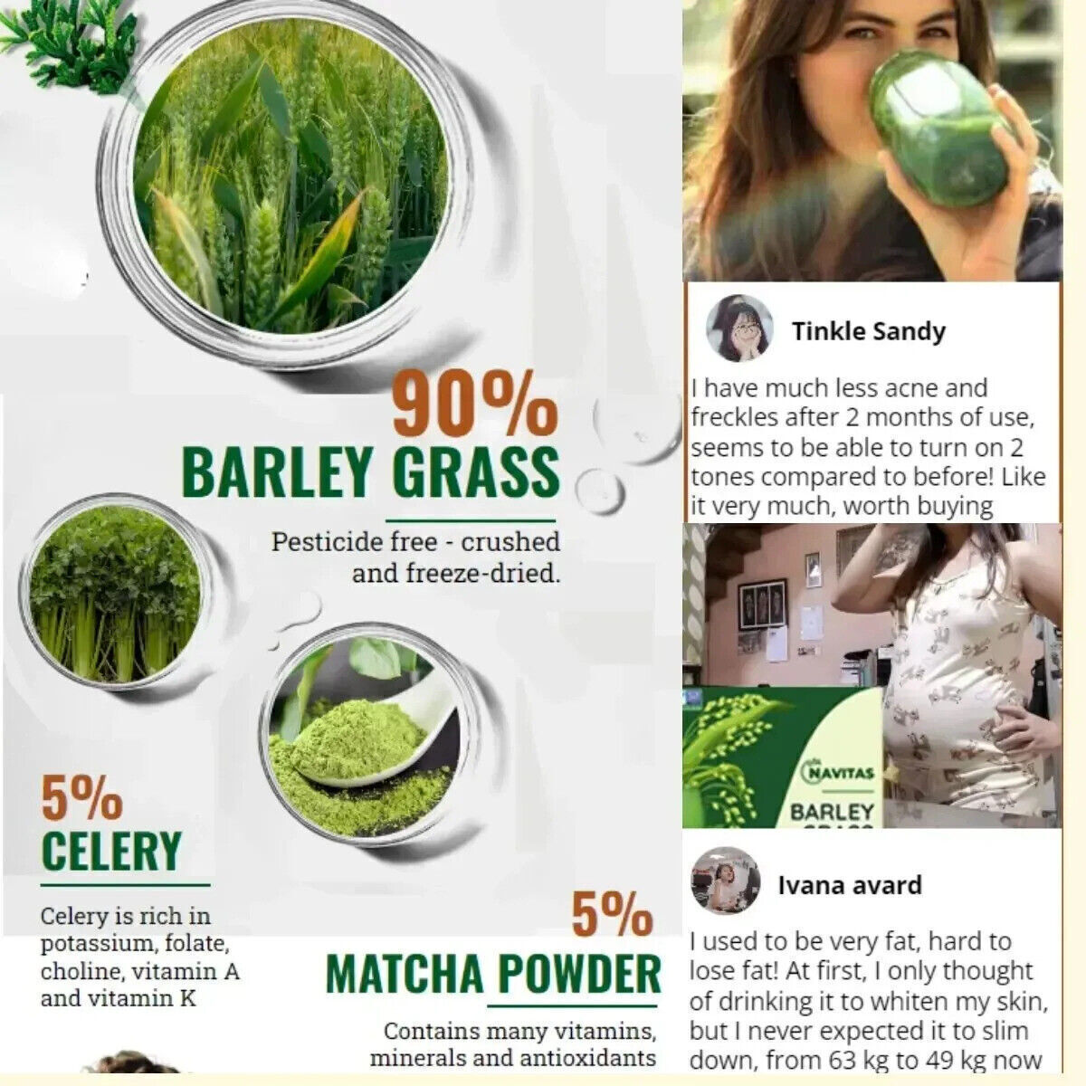 NEW HELLOYOUNG  Barley grass powder 100% Pure & Organic