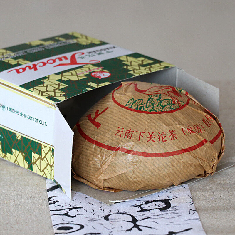 HelloYoung Big Xiao Fa Tuo Cha Tuocha * Yunnan Xiaguan Puer Ripe Pu'er Tea Boxed 250g