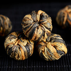 HelloYoung TeaSupreme Yunnan Black Tea Dianhong Dragon Pearl Dian Hong Ball Buds 250g Tin