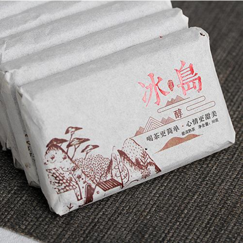 100g Iceland Pu-erh Ripe Tea Brick Big Tree Puerh Cooked Tea Yunnan Pu'er Tea