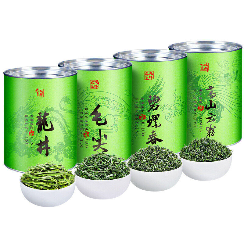 四大绿茶 龙井毛尖茶明前碧螺春高山云雾组合茶叶 500g Four Great Green Teas