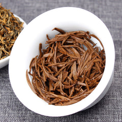 HelloYoung TeaOrganic Supreme Dianhong Golden Buds JIN SI Dian Hong Gold Yunnan Black Tea 250g