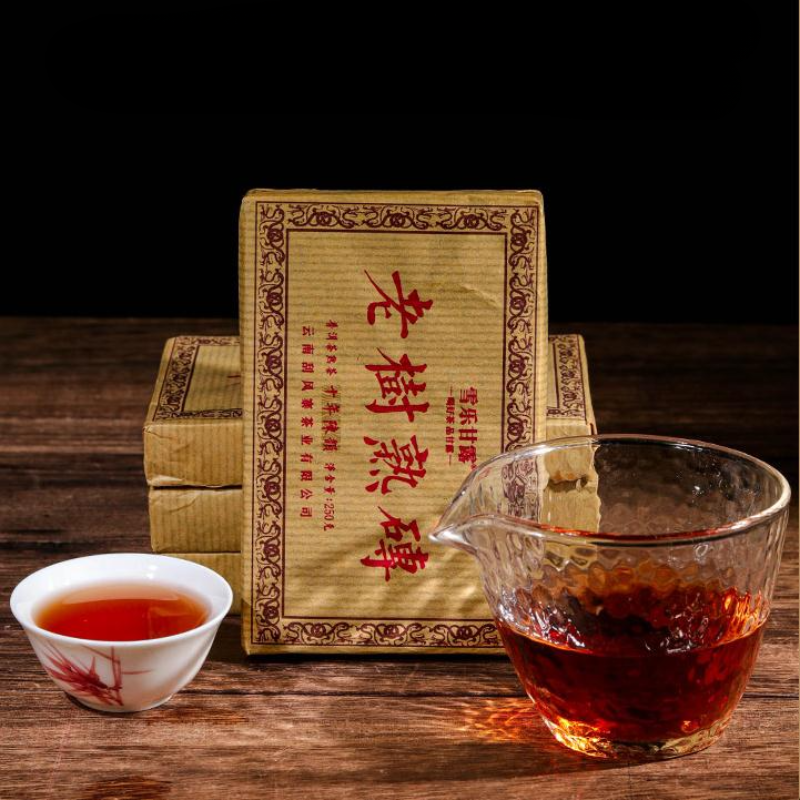 1000g Yunnan Ripe Puerh Brick Tea 10 Years Aged Pu-erh Cooked Tea Old Pu'er Tea