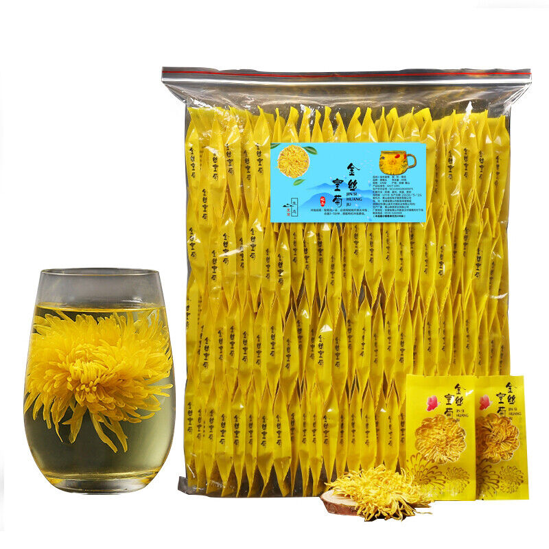 HelloYoung 100 Blooms Chrysanthemum Tea Flower Blossom Cooling Healing Golden Floral Tea
