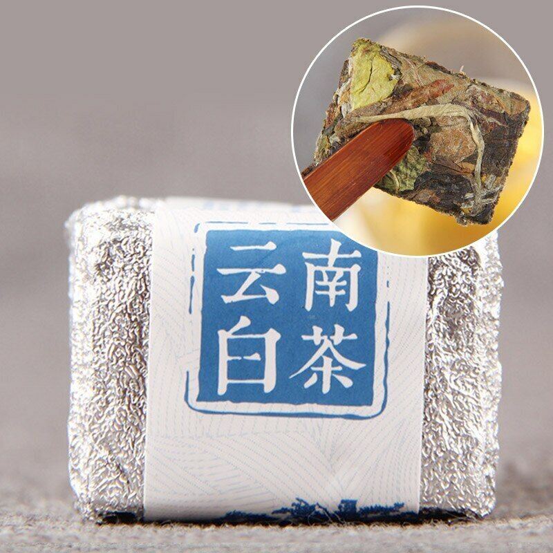 HelloYoung Mini Yunnan Bai Cha Tea Small Cake Chinese White Tea 4 Pieces*5g/bag 100g