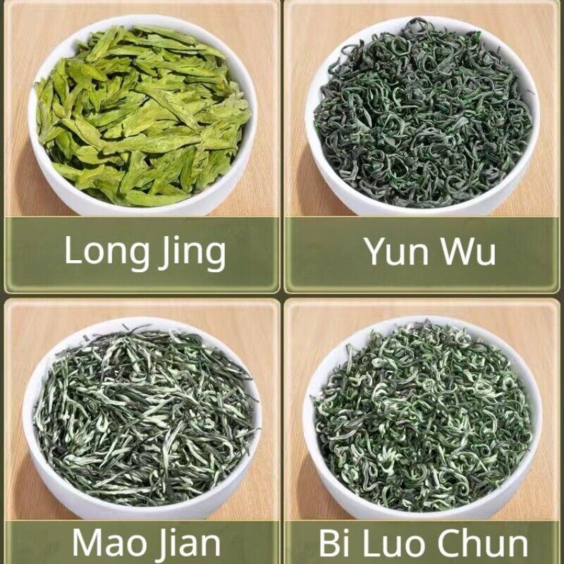 500g Green Tea Combination Longjing + Maojian + Biluochun + Yunwu Loose Leaf Tea