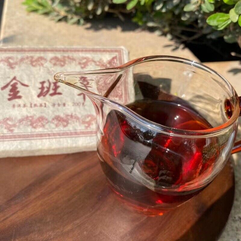 200g Ripe Puerh Tea Brick Golden Banzhang Pu-erh Cooked Tea Organic Pu'er Tea