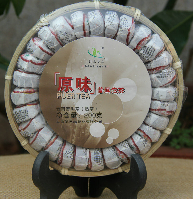 Natural Ripe Black Pu-Erh Tea Specialty Tea Chinese Puer Tea Mini Tuocha  200g