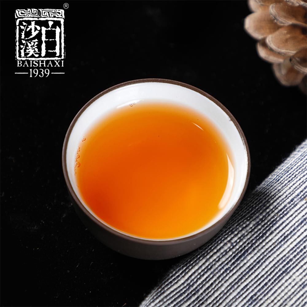338g 1953 Dark Tea Brick Top Quality Anhua Baishaxi Golden Flower Fu Tea