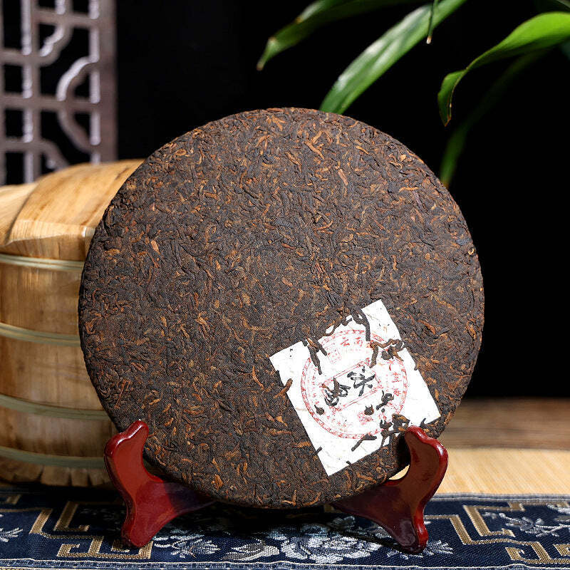 357g Iceland Pu-erh Ripe Tea Bingdao Cooked Puerh Tea Cake Yunnan Aged Pu'er Tea