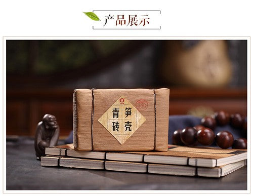 Bamboo Shell Cha Puerh Brick Tea Certified Menghai Dayi Cha Puer Tea Brick 250g
