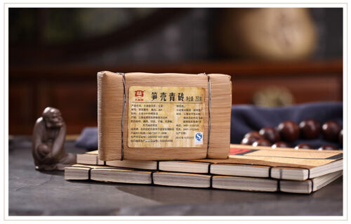 Bamboo Shell Cha Puerh Brick Tea Certified Menghai Dayi Cha Puer Tea Brick 250g