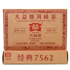 250g Pu-erh Brick Tea Ripe Ecology Puer Tea Yunnan Menghai 7562 TAETEA Dayi Tea