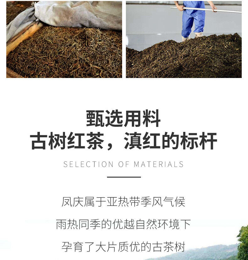 HelloYoung TeaDr. Pu'er Tea Yunnan Black Tea Ancient Tree Dian Hong Brick DianHong 250g